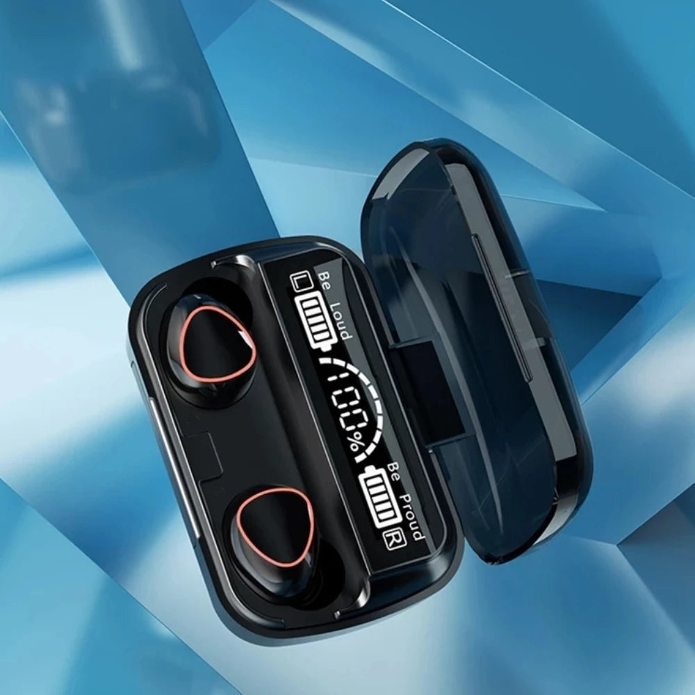 5.1 Bluetooth Headset with LED Case Digital-Waterproof, Powerful, Long Battery, Touch Control