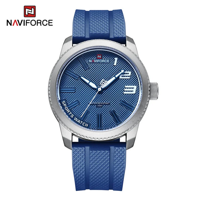 NAVIFORCE Top Luxo Marca Relógio Quartzo Masculino Pulseira de Silicone Relógios Militares 30ATM À Prova D' Água Relógio de Pulso Relogio Masculino 2022