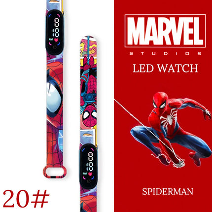 Novo Spiderman Relógio Infantil Masculino Esporte Pulseira À Prova D'água Crianças Relógio Digital Meninos LED relogio montre