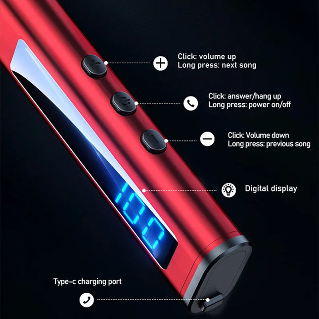 Fones De Ouvido Sem Fio Tipo Neckband Bluetooth Com Microfone Auriculares Esporte Headset HD Bass Fone De Ouvido Sem Fio Cartão Sd