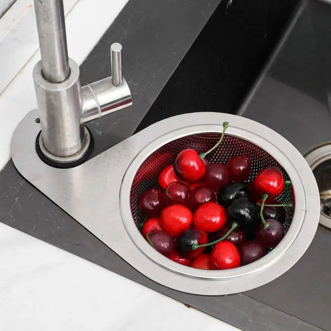 1/2pcs Kitchen Swan Sink Strainer Basket Removable Drainage Basket Stainless Steel Kitchen Fruit Vegetable Hanging Drain Rack