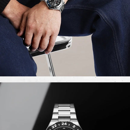 NAVIFORCE Relógio Masculino de Luxo Esportivo Quartz com Calendário Luminoso em Aço Inoxidável à Prova D'água