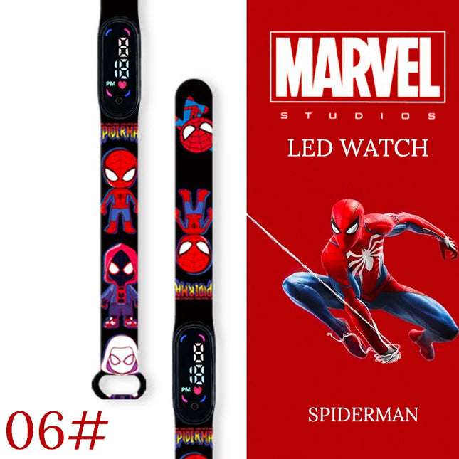 Novo Spiderman Relógio Infantil Masculino Esporte Pulseira À Prova D'água Crianças Relógio Digital Meninos LED relogio montre