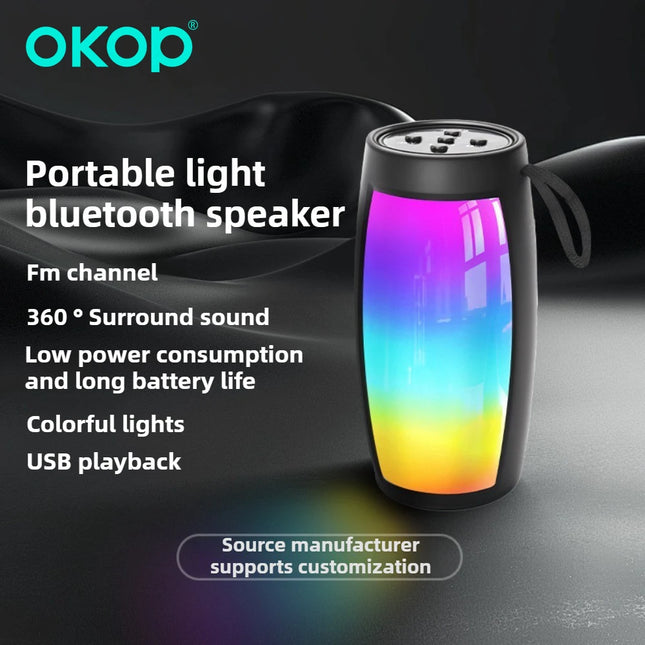 OKOP Bluetooth Audio,Desktop Night Light,USB,AUX,DCIN Card,Home Outdoor Portable Subwoofer,Speakers Subwoofer Caixa De Som범블비헬맷